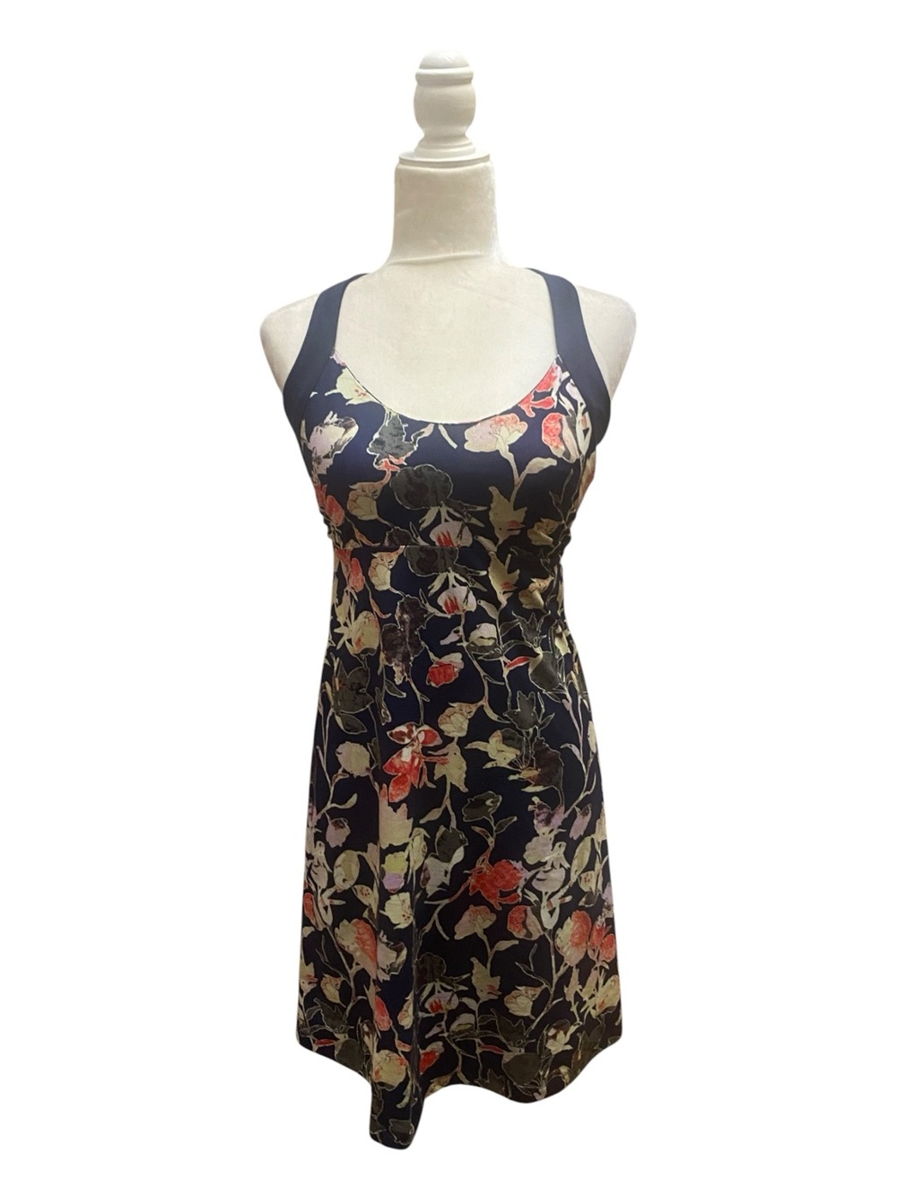 Patagonia Morning Glory Floral Cross Strap Athletic Dress Built in Bra
